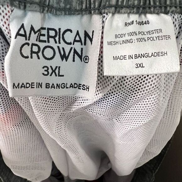 American Crown Mens Blue Swimming Shorts Drawstring Stretch Waist 3XL - Picture 4 of 5